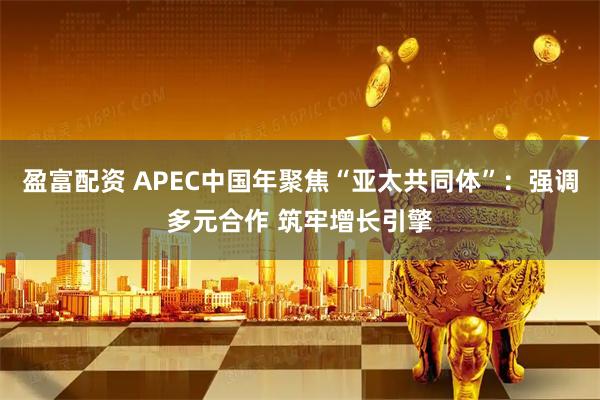 盈富配资 APEC中国年聚焦“亚太共同体”：强调多元合作 筑牢增长引擎
